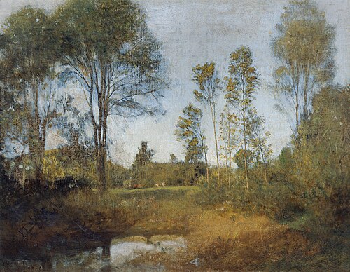 Landschaft mit Heuwagen, 1886, Franz Rumpler