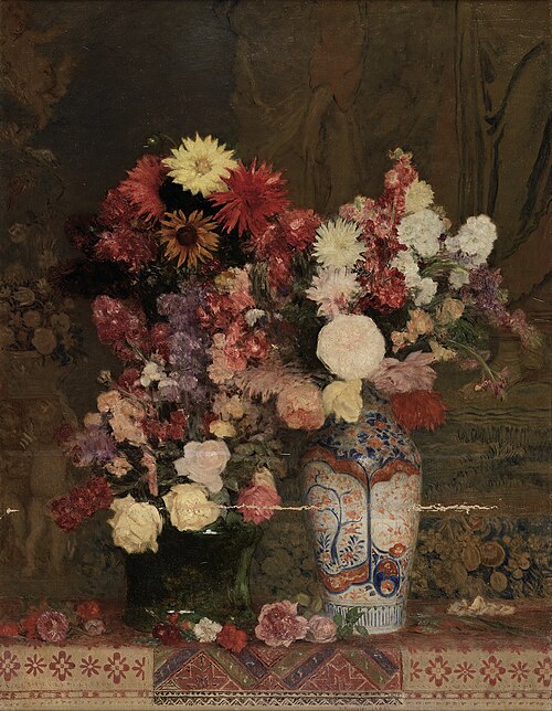 Herbstblumen mit Vase, 1908, Franz Rumpler