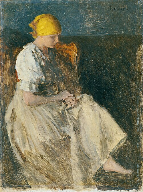 Sitzendes Mädchen, , Franz Rumpler
