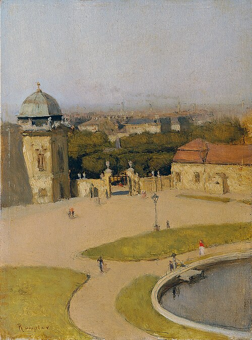 Blick von Südwest auf das Obere Belvedere, , Franz Rumpler