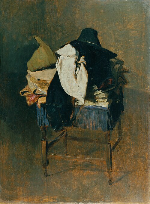 Kostüme auf einem Stuhl, 1886, Franz Rumpler