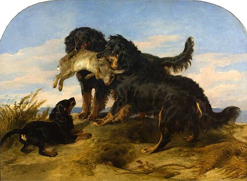 Retrievers with a Hare, 1870, Edwin Landseer