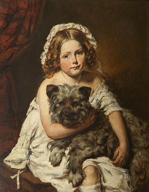 Young Girl with a Dog, , Edwin Landseer