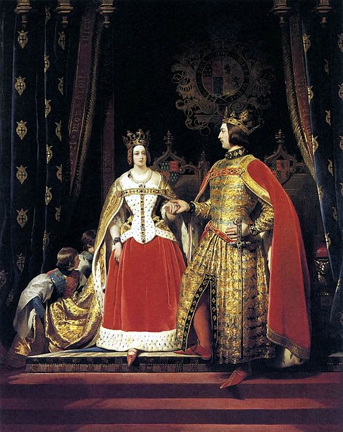 Queen Victoria and Prince Albert at the Bal Costumé of 12 May 1842, 1842, Edwin Landseer