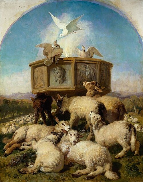 The Baptismal Font, 1870, Edwin Landseer