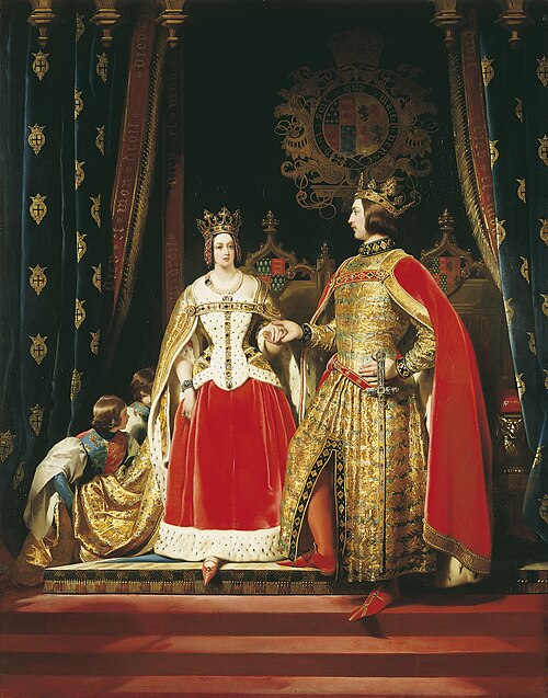Queen Victoria and Prince Albert at the Bal Costumé of 12 May 1842, 1842, Edwin Landseer