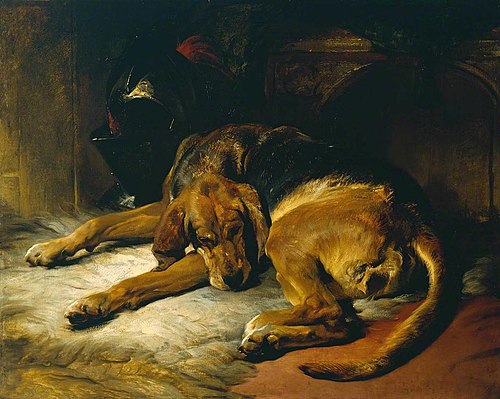 Sleeping Bloodhound, 1835, Edwin Landseer