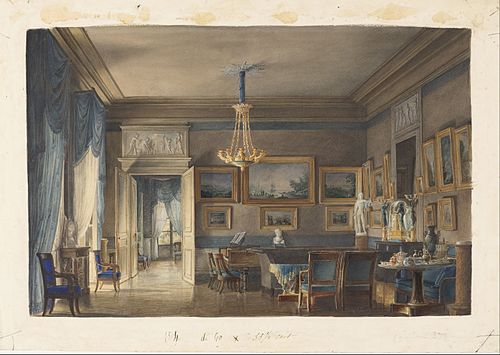 A Salon in the Empire Taste, 1820, Hilaire Thierry