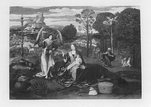 Rest on the flight into Egypt, 1524, Master of 1518