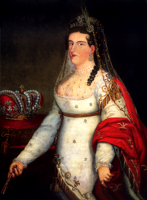 Portrait of Anna Maria Iturbide, Empress of Mexico, 1822, Josephus Arias Huerta