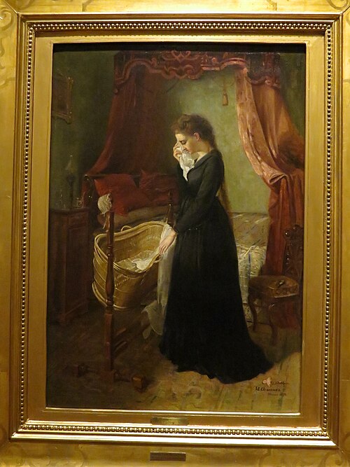 The empty cradle, 1871, Manuel Ocaranza