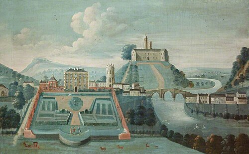 Hornby Hall and Castle, 1736, Arthur Devis