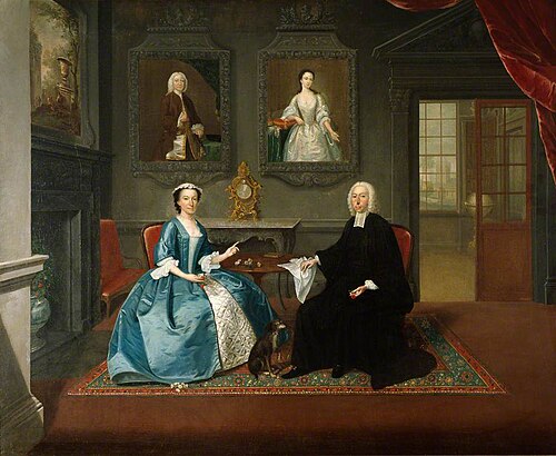 The Reverend Streynsham Master and His Wife, Margaret of Croston, Lancashire, 1743, Arthur Devis