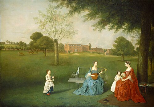 Members of the Maynard Family in the Park at Waltons, 1755, Arthur Devis