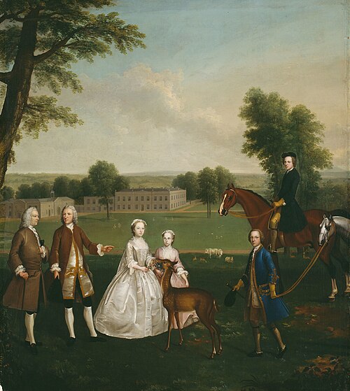 Thomas Lister and Family at Gisburne Park, 1740, Arthur Devis