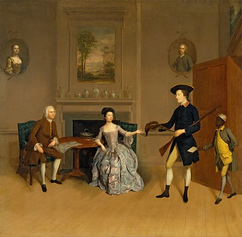 John Orde, His Wife, Anne Orde (née Marr), His Eldest Son, William, and an Unnamed Servant, 1754, Arthur Devis
