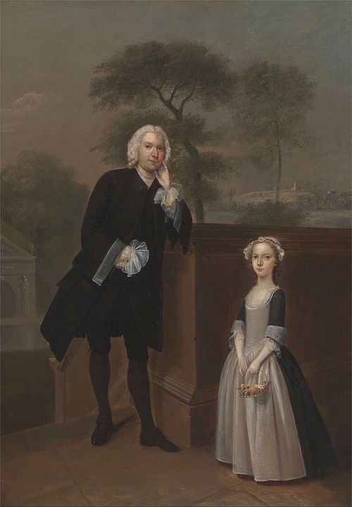 An Unknown Man with His Daughter, 1746, Arthur Devis