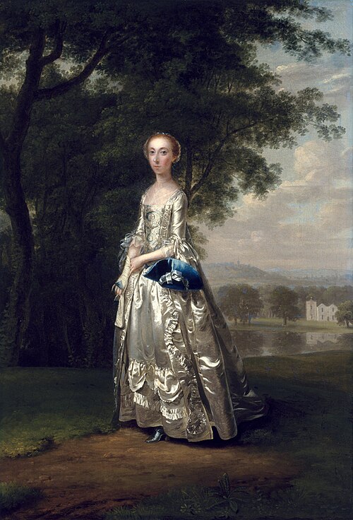Portrait of a Lady in a Landscape, 1750, Arthur Devis
