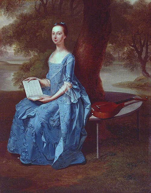 A Lady in Blue, 1757, Arthur Devis