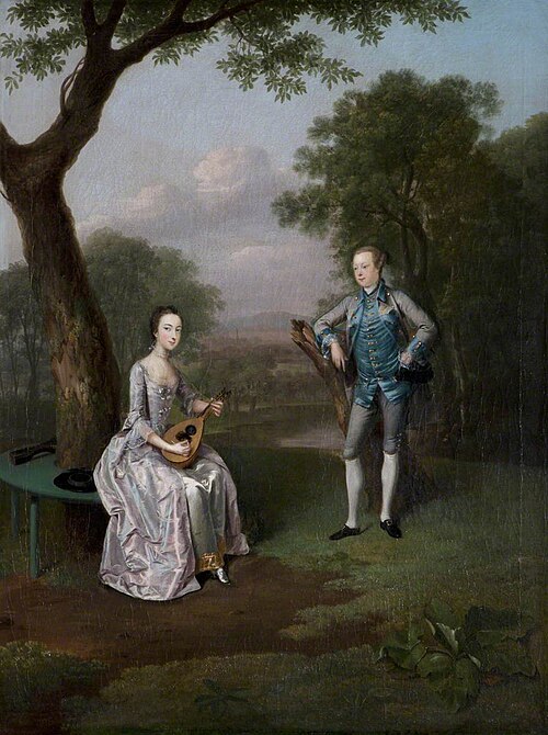 Sir Nathaniel (1726 - 1804) and Lady Caroline Curzon (1733 - 1812), 1754, Arthur Devis