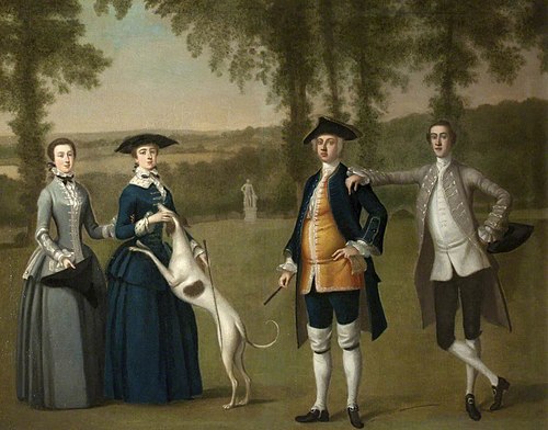 The Trevelyan Conservation-piece: Sir John Trevelyan, 4th Bt (1735-1828) with his Wife Louisa Simond, 1740, Arthur Devis