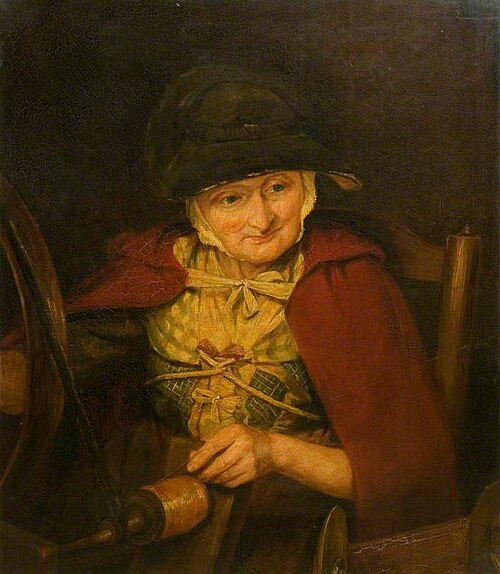 An Old Woman Spinning, 1816, Margaret Carpenter