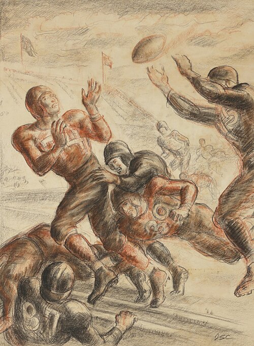 Untitled (Touchdown Hero), , John Steuart Curry