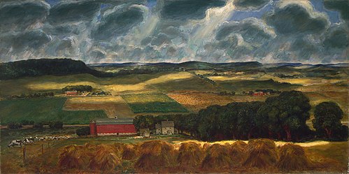 Wisconsin Landscape, 1938, John Steuart Curry