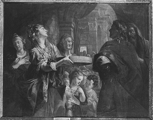 Die Probe der Vestalin Tuscia, 1692, Johann Rudolf Byss