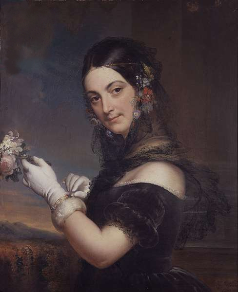 Portrait d'Elena Viganò, 1841, Marie-Éléonore Godefroid