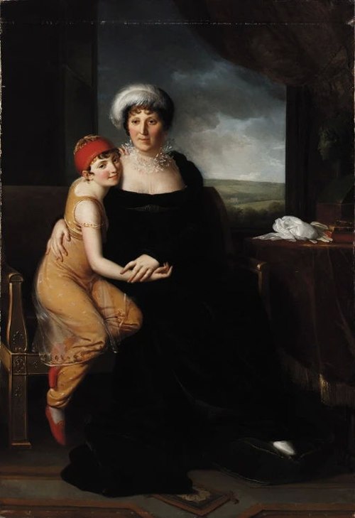 Portrait de Madame Campan et sa pupille Pholoé, 1807, Marie-Éléonore Godefroid