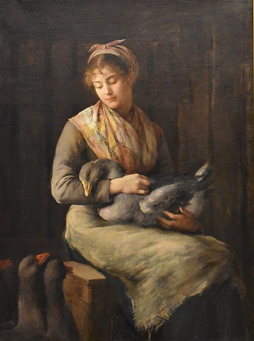 Jeune fille aux oies, 1900, Marie Petiet