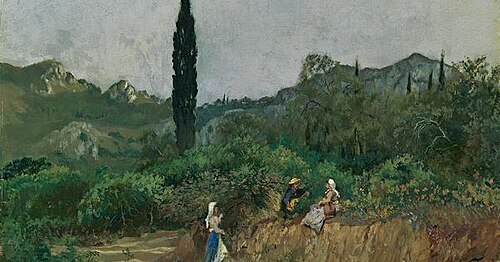 Olivenhain bei Olympia, 1884, Frank Buchser