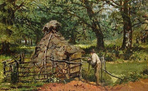 Charcoal Burners' Hut in the New Forest, , Frank Buchser