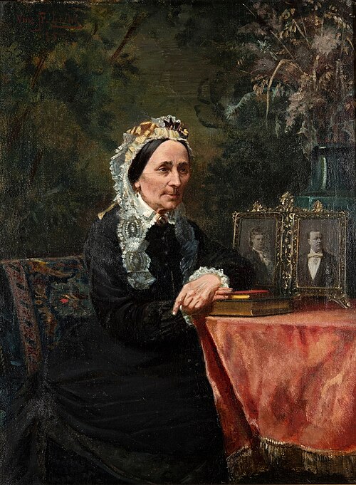 Tobine Christophersen, hustru til tollbetjent Ole Christophersen, 1885, Vincent Stoltenberg Lerche