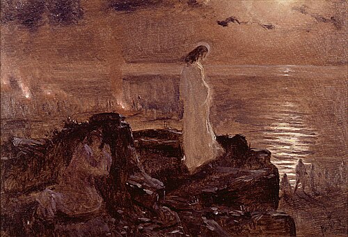 Boceto de Jesús en el Lago Tiberiades, 1909, Antonio Muñoz Degrain