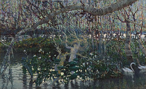 Lampecia y Febe (fábula), 1920, Antonio Muñoz Degrain