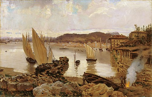 Port of Bilbao, 1900, Antonio Muñoz Degraín