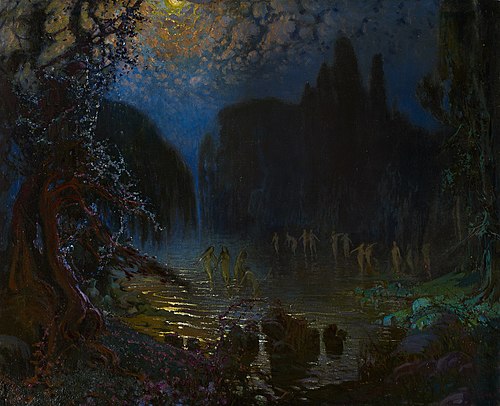Nymphs bathing, 1924, Antonio Muñoz Degraín