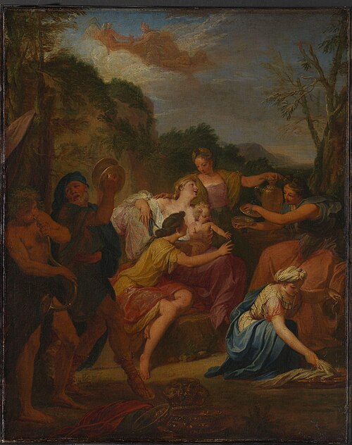 Zeus enfant parmi les nymphs, 1710, Nicolas Bertin