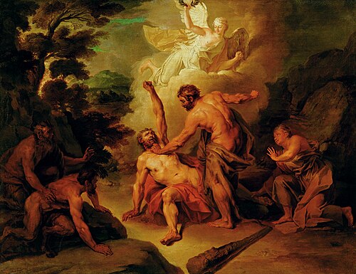 Hercule combattant Achéloüs., 1710, Nicolas Bertin