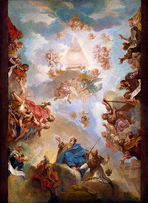 Prophets and Kings of the Old Testament Adoring the Name of Jehovah, 1718, Nicolas Bertin