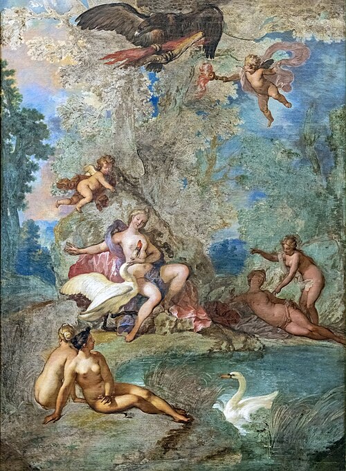 Jupiter et Léda, 1650, Nicolas Bertin