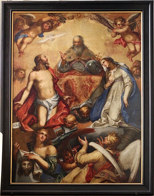intercessione di gesù e maria a dio padre, , Abraham Bloemaert