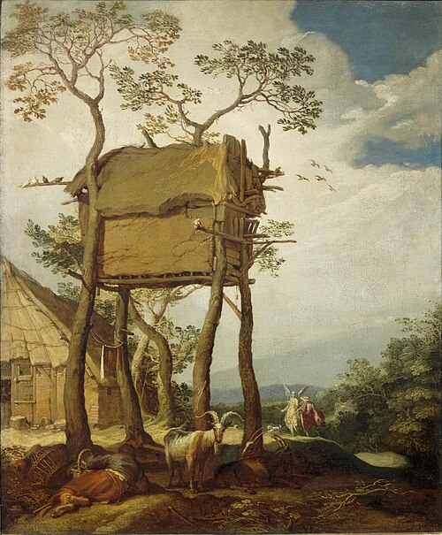 Farm landscape with Tobias and the angel, 1610, Abraham Bloemaert