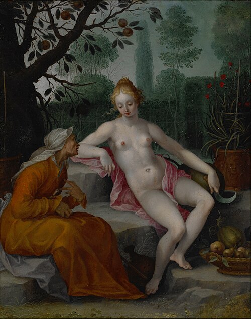 Vertumne et Pomone, 1605, Abraham Bloemaert
