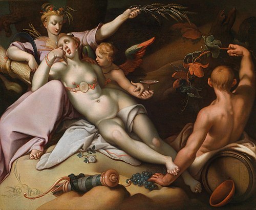 Sine Baccho et Cenere friget Venus, 1590, Abraham Bloemaert