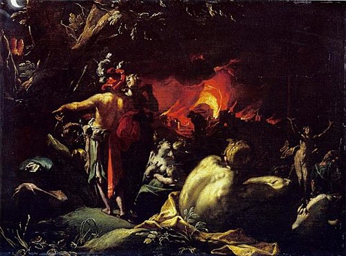 The Burning of Troy, 1593, Abraham Bloemaert