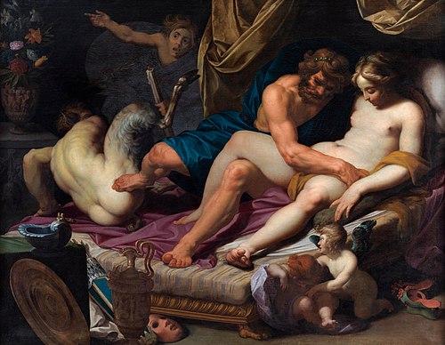 Hercule, Pan et Omphale, 1607, Abraham Bloemaert