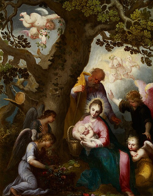 Flight into Egypt., 1651, Abraham Bloemaert